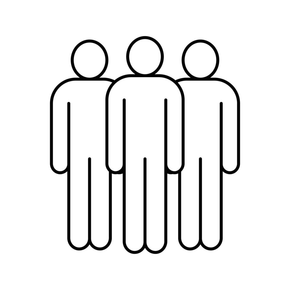 Gruppe Menschen Silhouette Linie Symbol Vektor Illustration