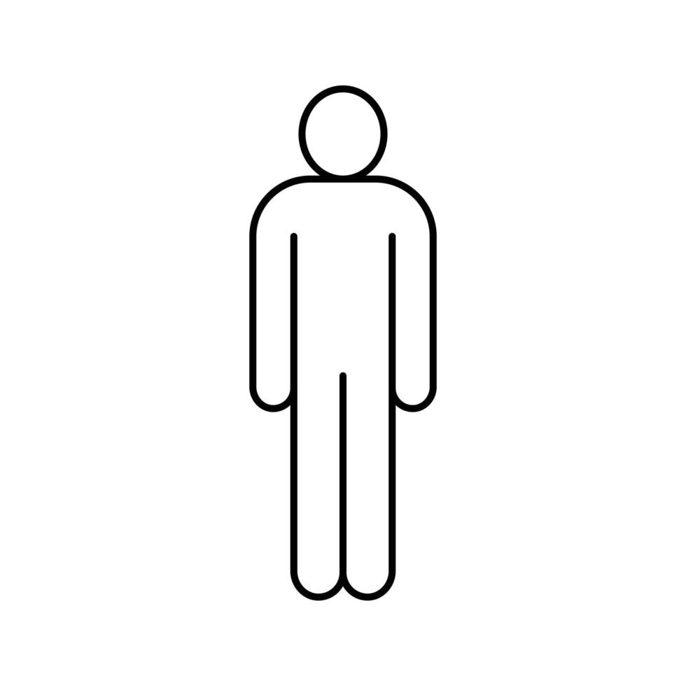 Stand Mann Menschen Linie Symbol Vektor Illustration