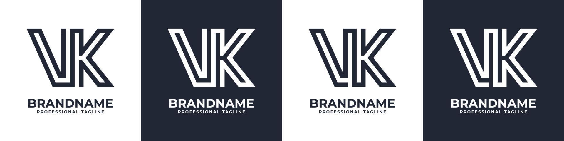 einfach vk Monogramm Logo, geeignet zum irgendein Geschäft mit vk oder kv Initial. vektor