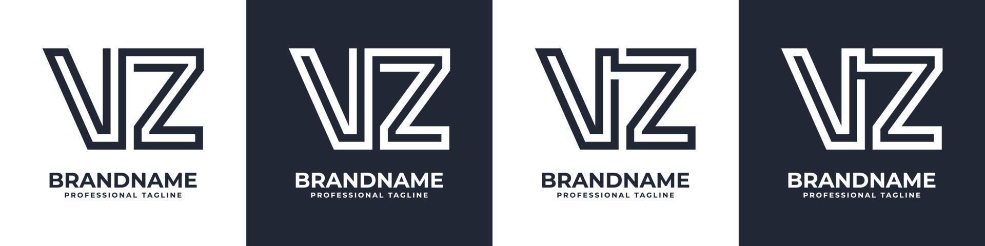 enkel vz monogram logotyp, lämplig för några företag med vz eller zv första. vektor