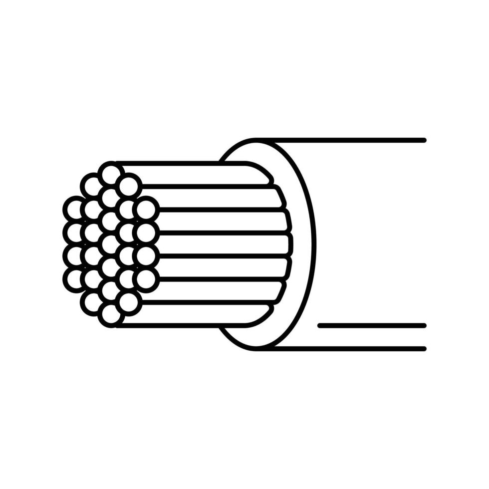 tråd kabel- koppar linje ikon vektor illustration