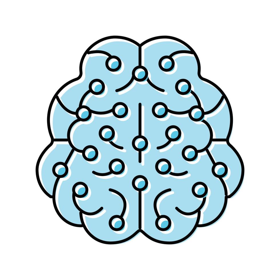Intelligenz Gehirn Farbe Symbol Vektor Illustration