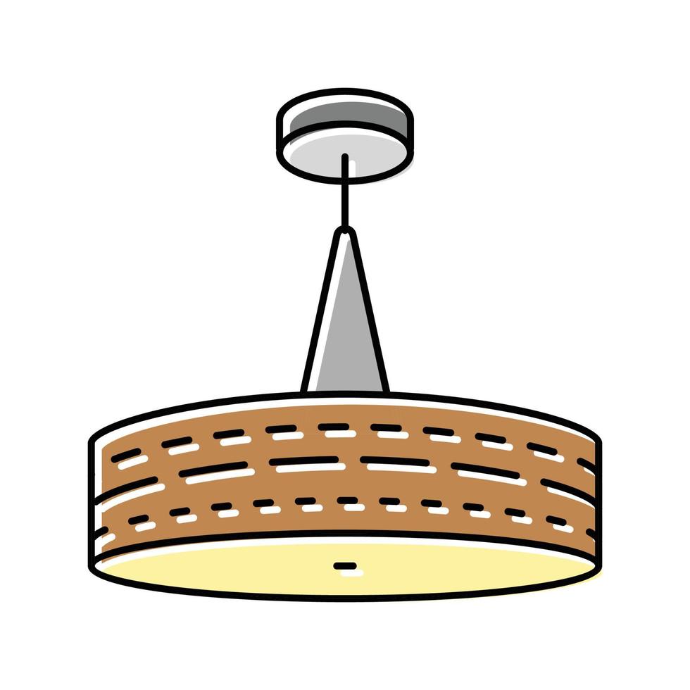 Innere Lampe Decke Farbe Symbol Vektor Illustration