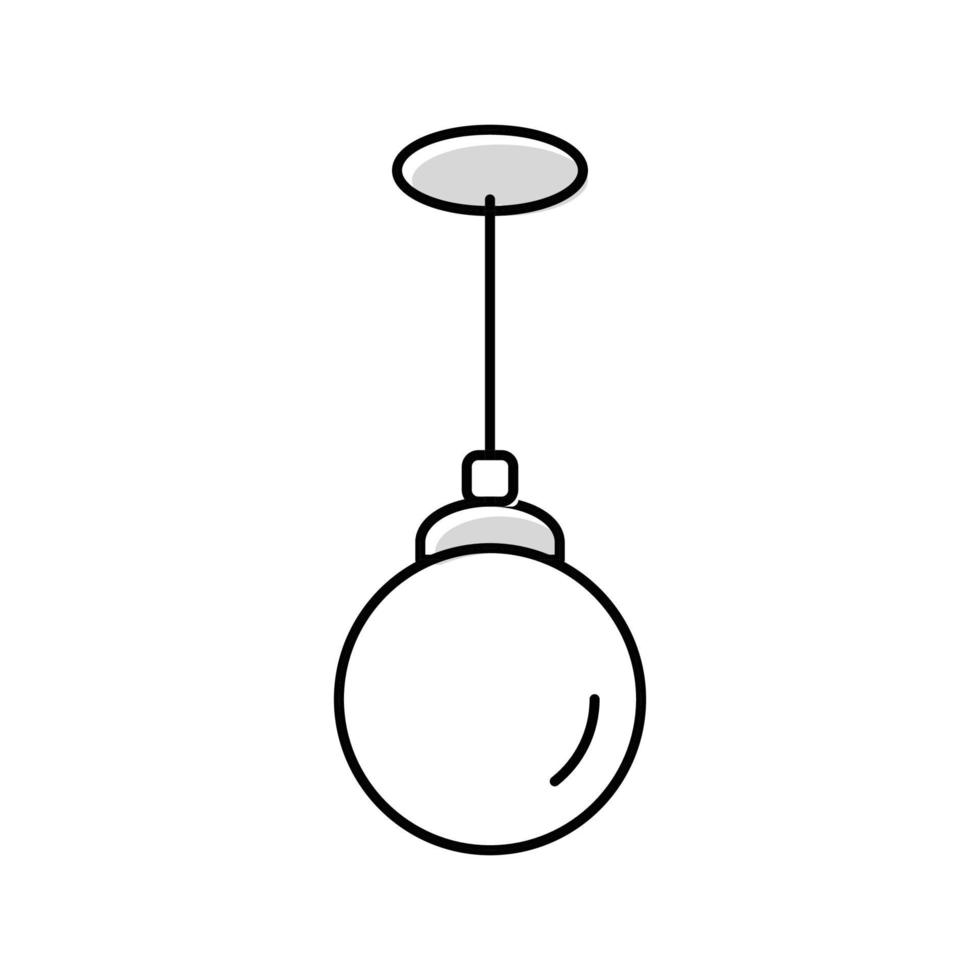 Weiß Lampe Decke Farbe Symbol Vektor Illustration