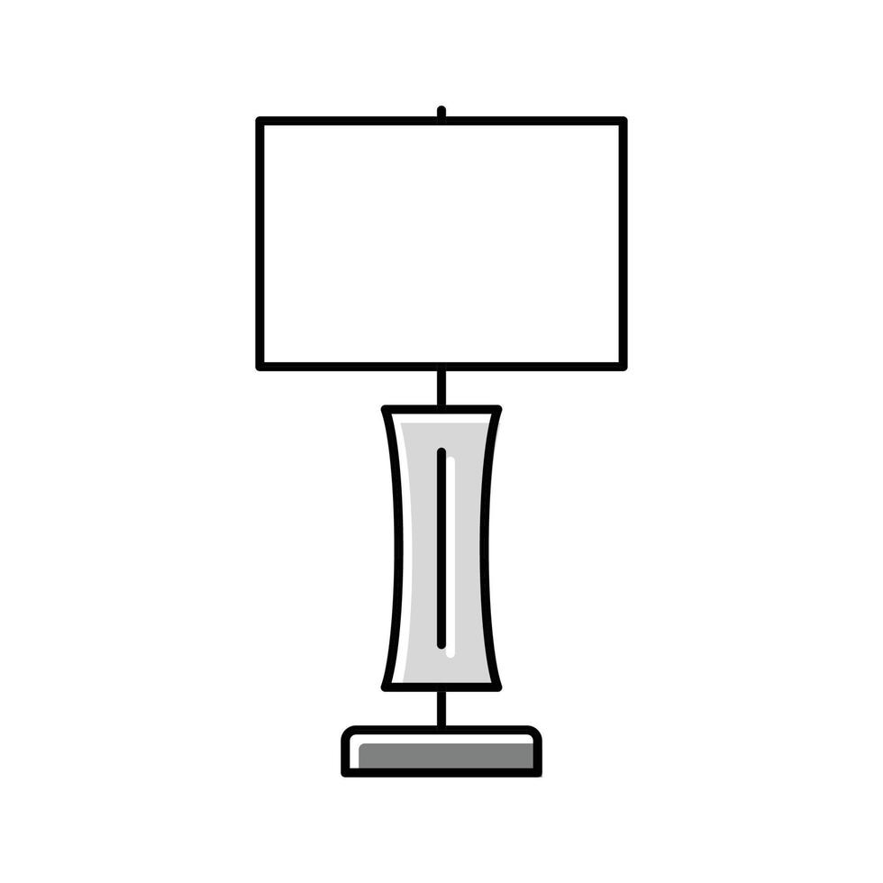 metall tabell lampa Färg ikon vektor illustration