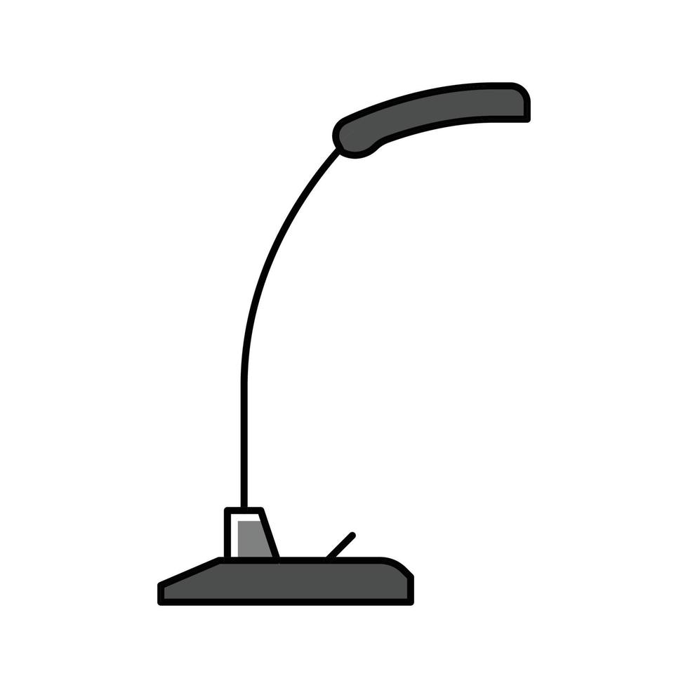 Desktop Tabelle Lampe Farbe Symbol Vektor Illustration