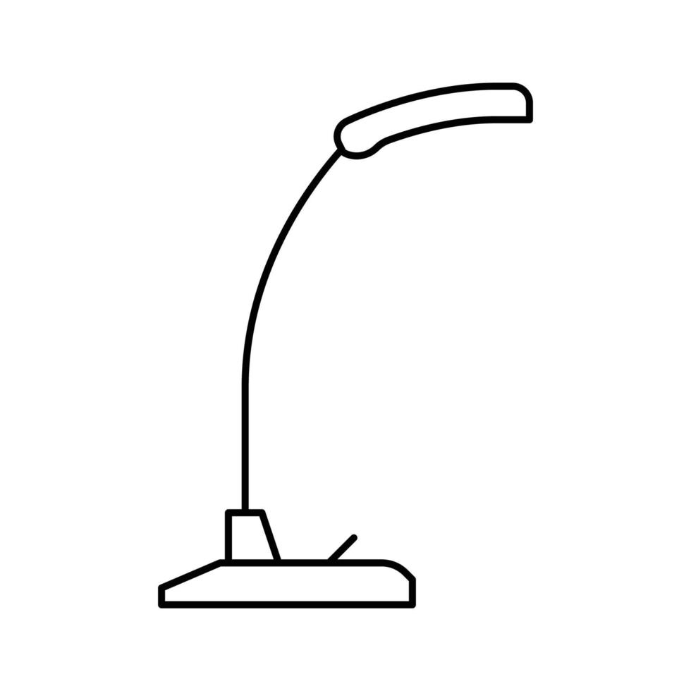 Desktop Tabelle Lampe Linie Symbol Vektor Illustration