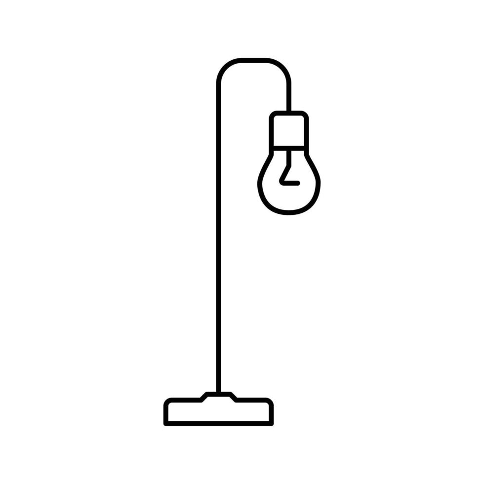 elektrisch Tabelle Lampe Linie Symbol Vektor Illustration