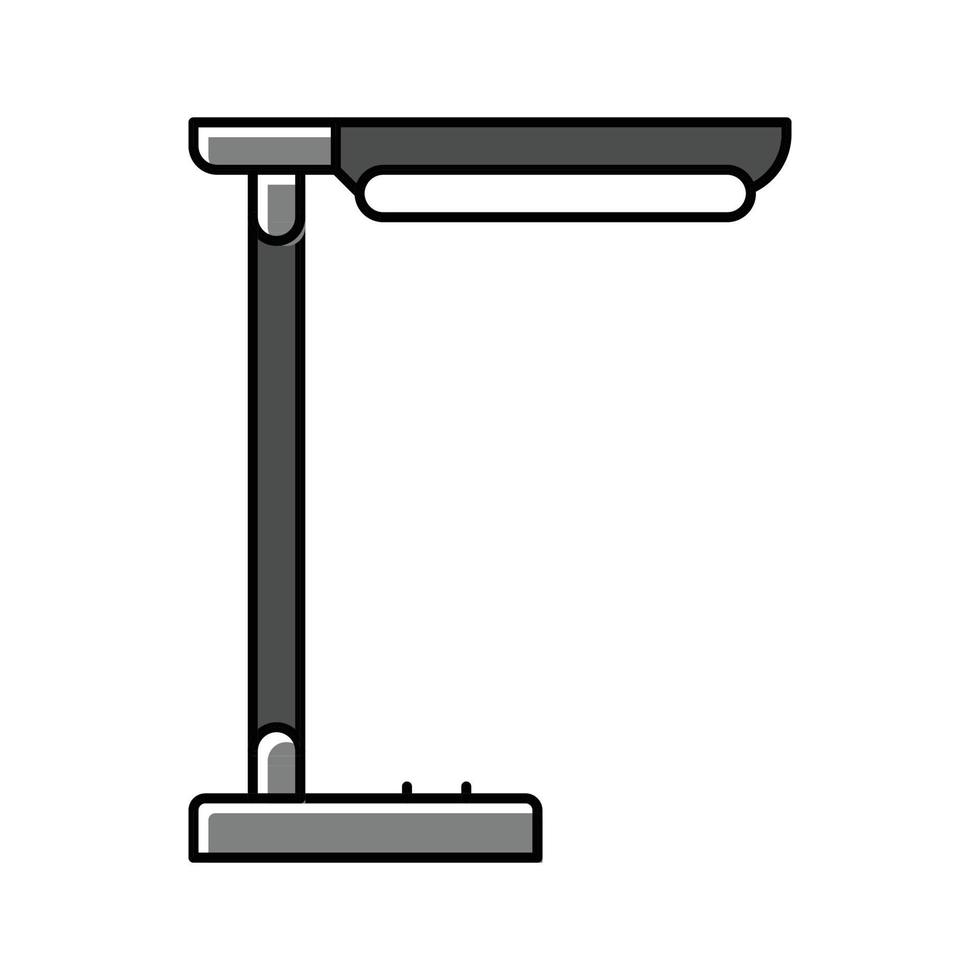 Büro Tabelle Lampe Farbe Symbol Vektor Illustration