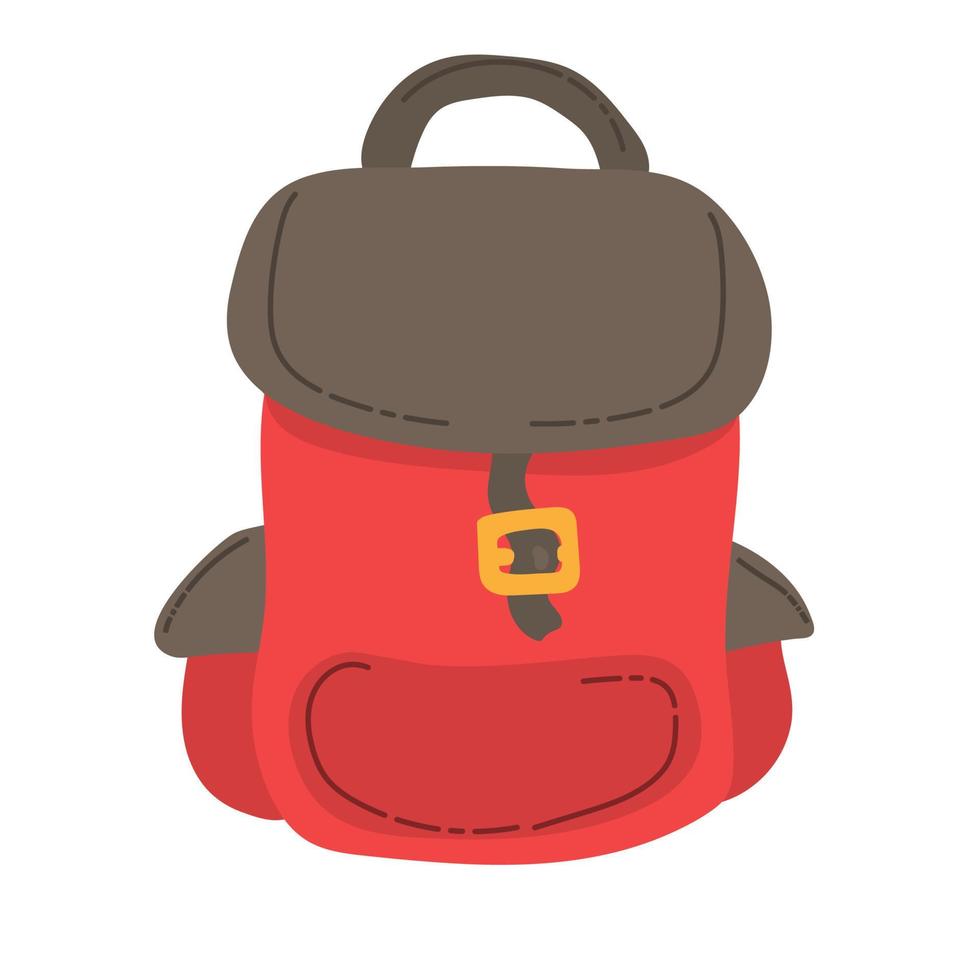Hand gezeichnet Rucksack. Schule, Sport oder Reise Tasche vektor