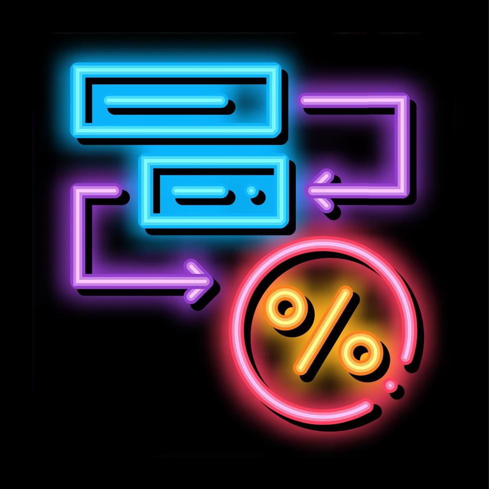 Bonus planen Konzept Neon- glühen Symbol Illustration vektor