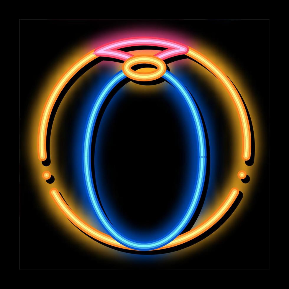 spielen Ball Neon- glühen Symbol Illustration vektor