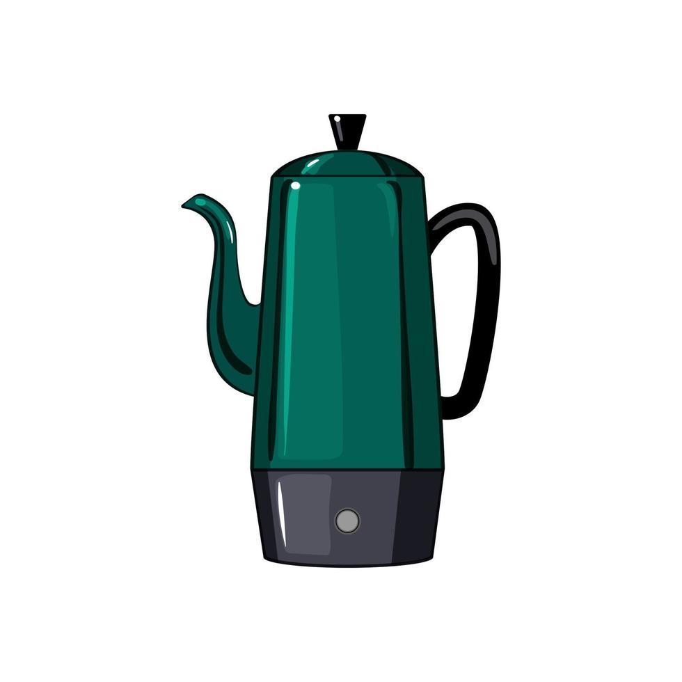 frukost perkolator pott kaffe tecknad serie vektor illustration