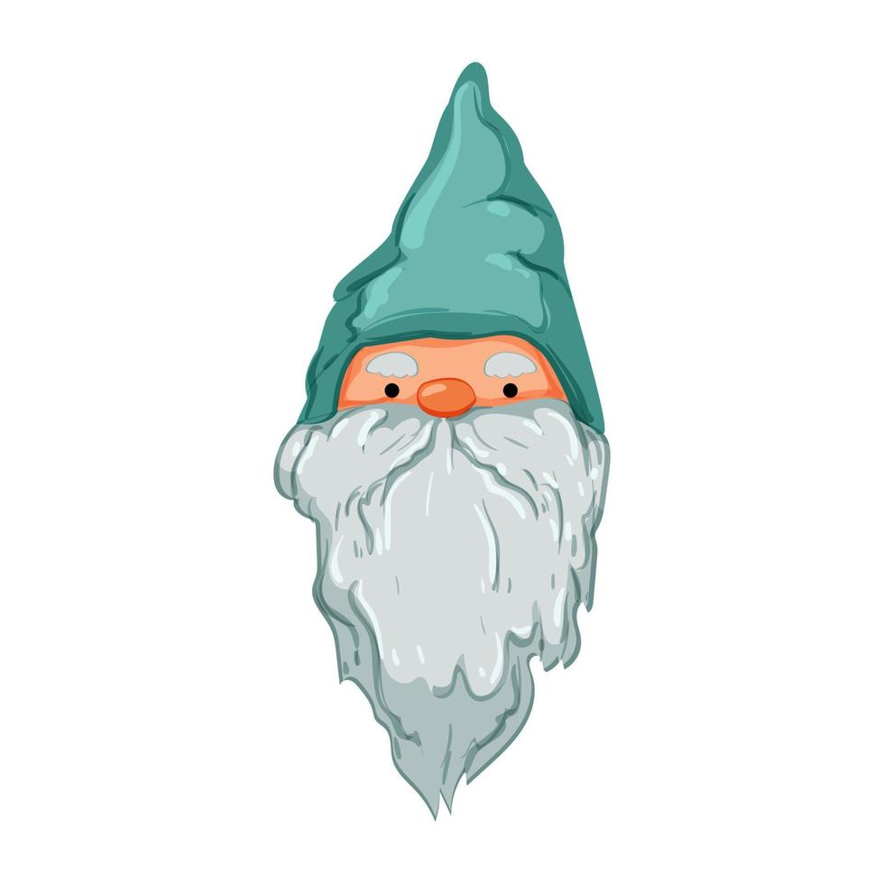 fantasi trädgård gnome tecknad serie vektor illustration