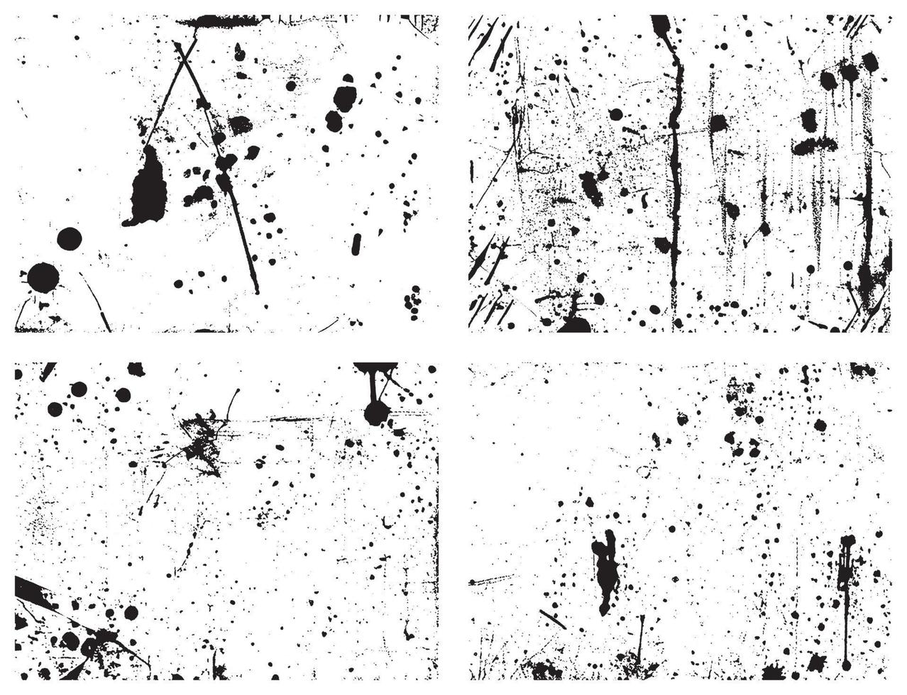uppsättning av grunge bedrövad texturer. svart och vit vektor bakgrunder. eps 10