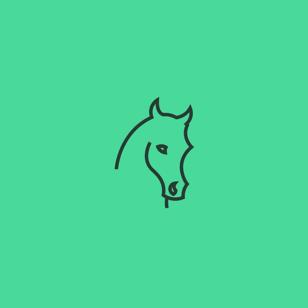 Pferd Linie Kunst. einfach minimalistisch Logo Design Inspiration. Vektor Illustration.