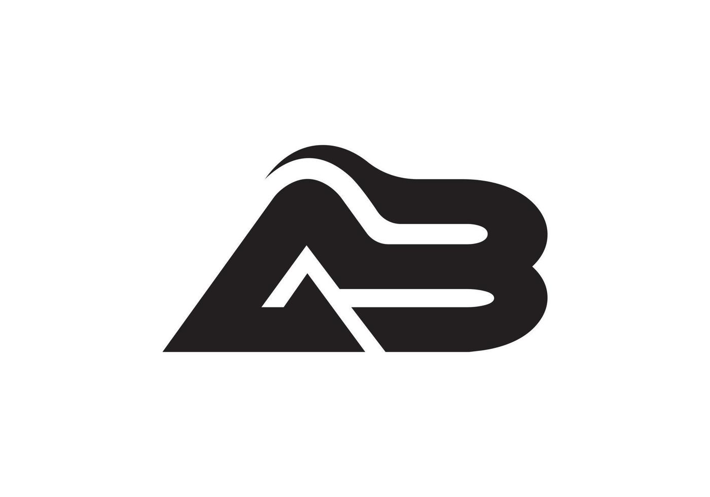 detta är en ab logotyp och bakgrund form design vektor