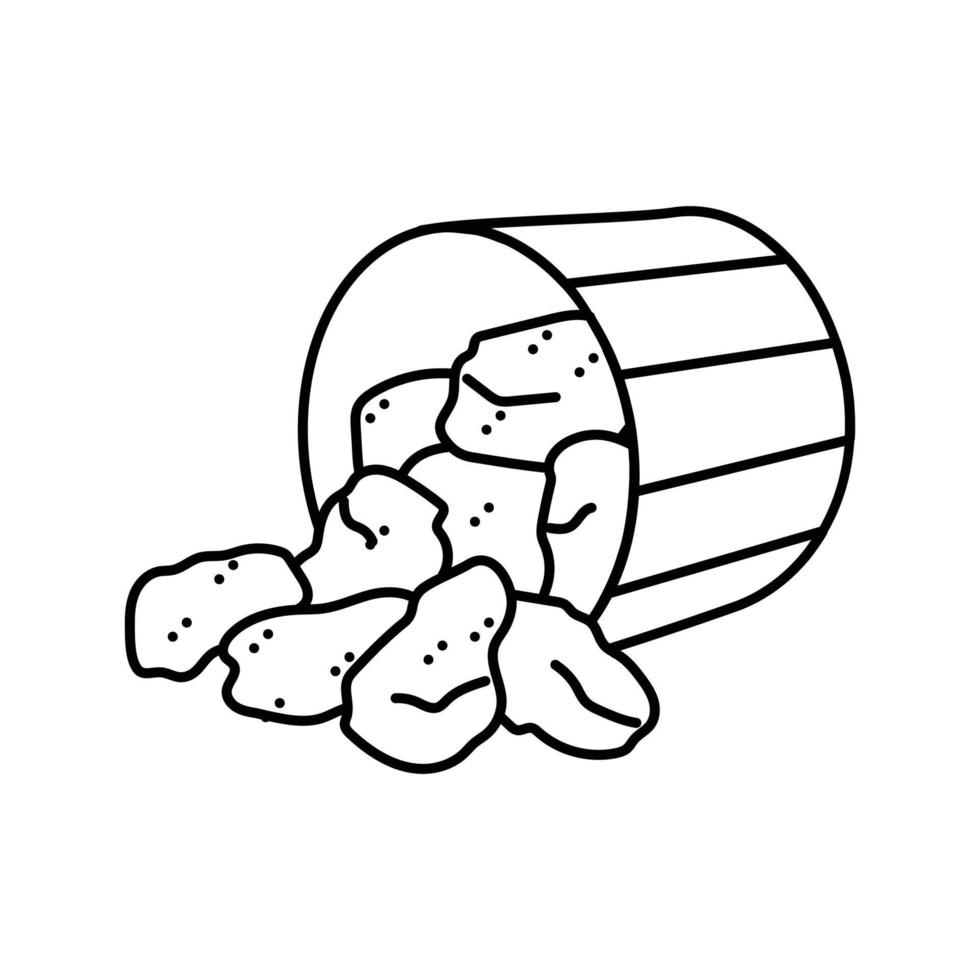 Hähnchen schnell Essen knusprig Linie Symbol Vektor Illustration