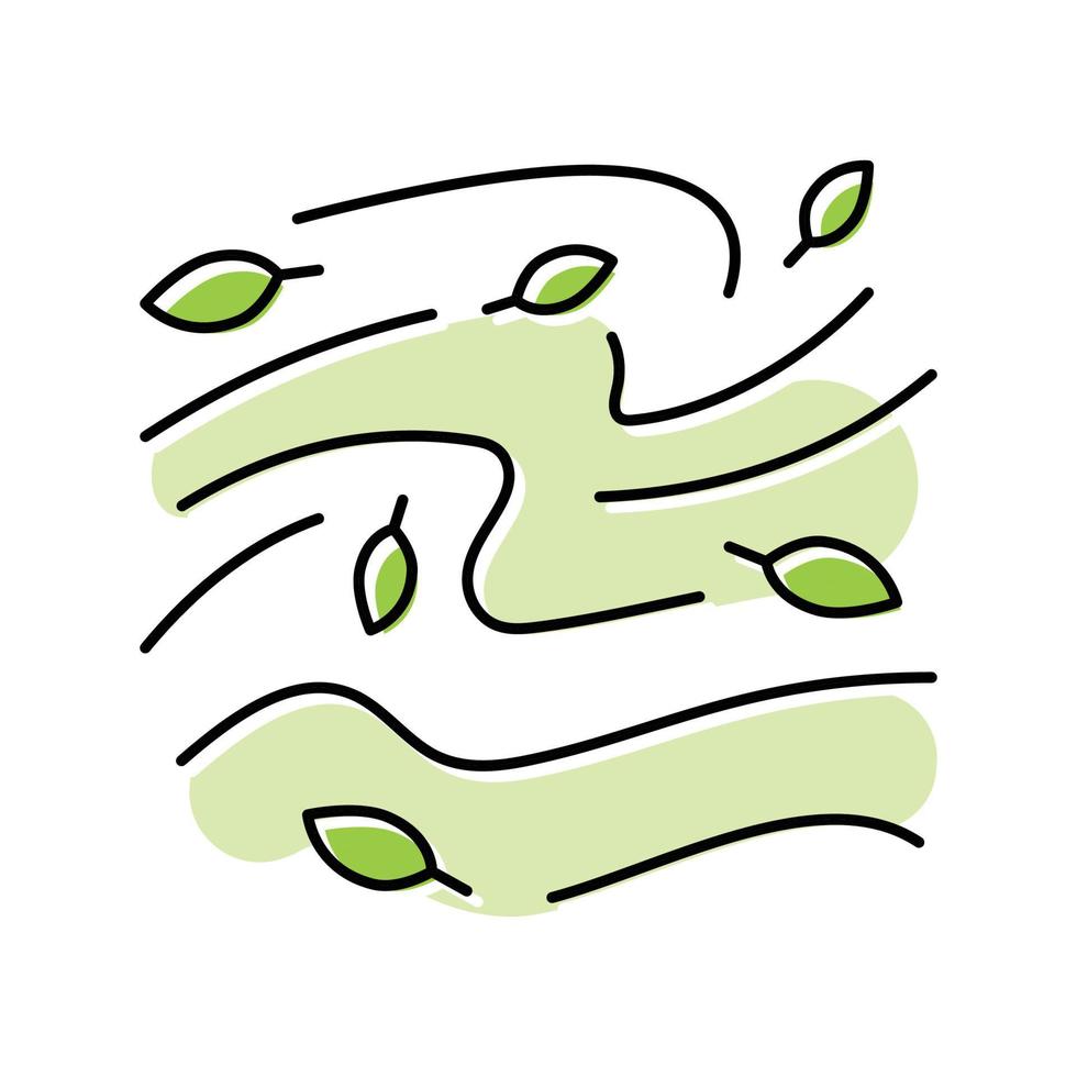 färsk luft Färg ikon vektor illustration