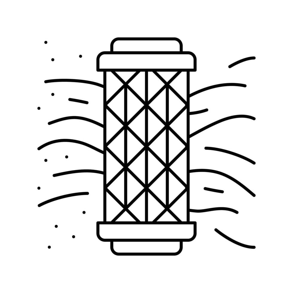 Filter Luft Linie Symbol Vektor Illustration