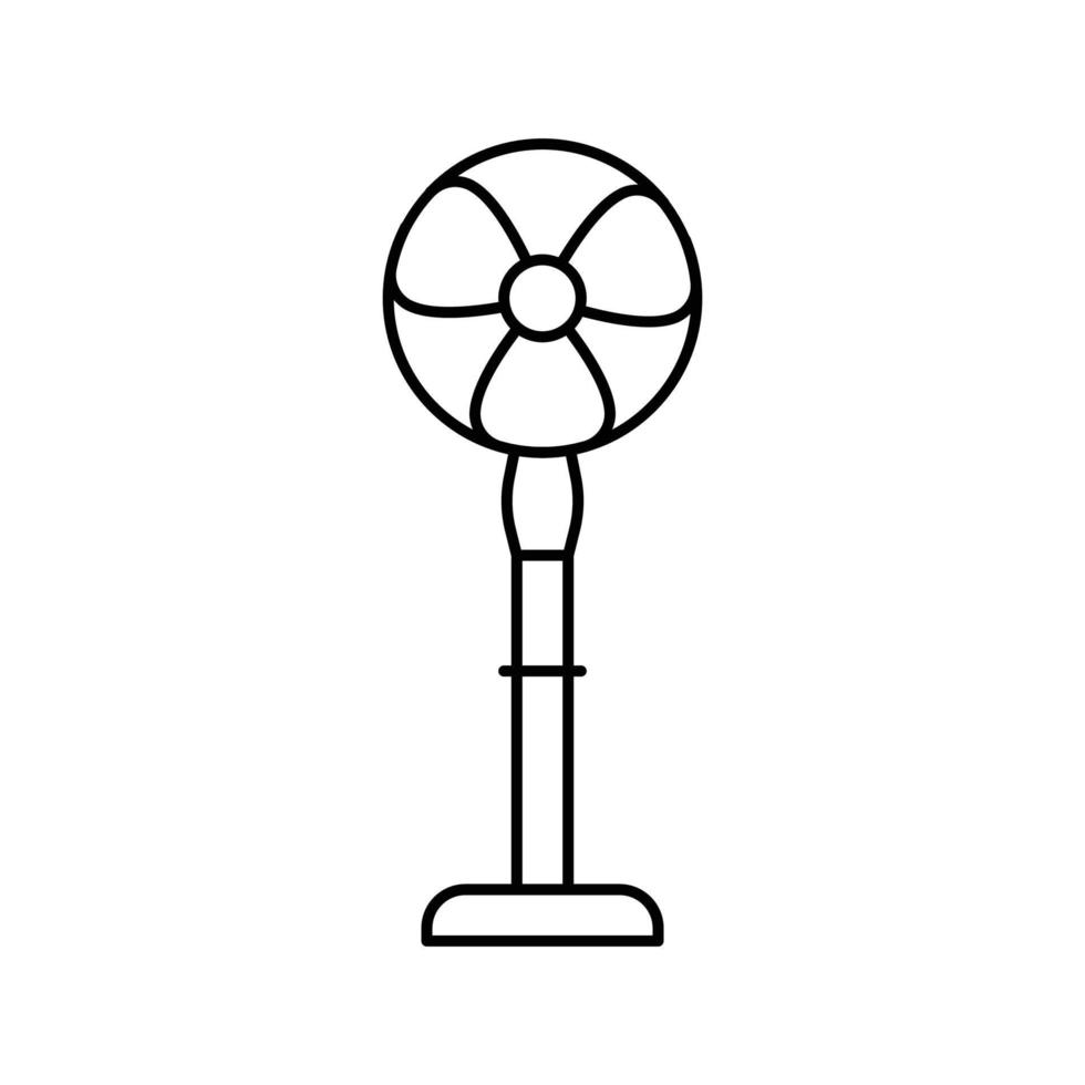 Ventilator Luft Linie Symbol Vektor Illustration