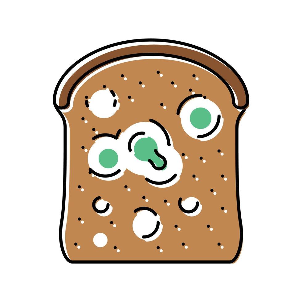 Brot verfault Essen Farbe Symbol Vektor Illustration