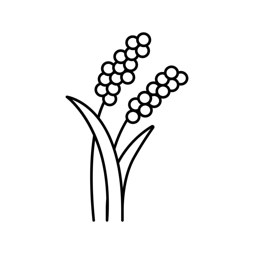 hirs växt mat linje ikon vektor illustration