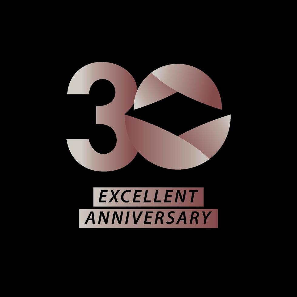 30-årsjubileum mjuk firande vektor mall design design