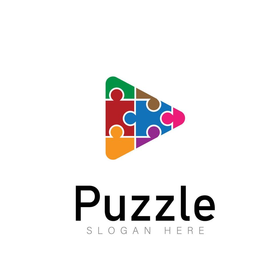 Puzzle einstellen Logo Vektor Vorlage Download