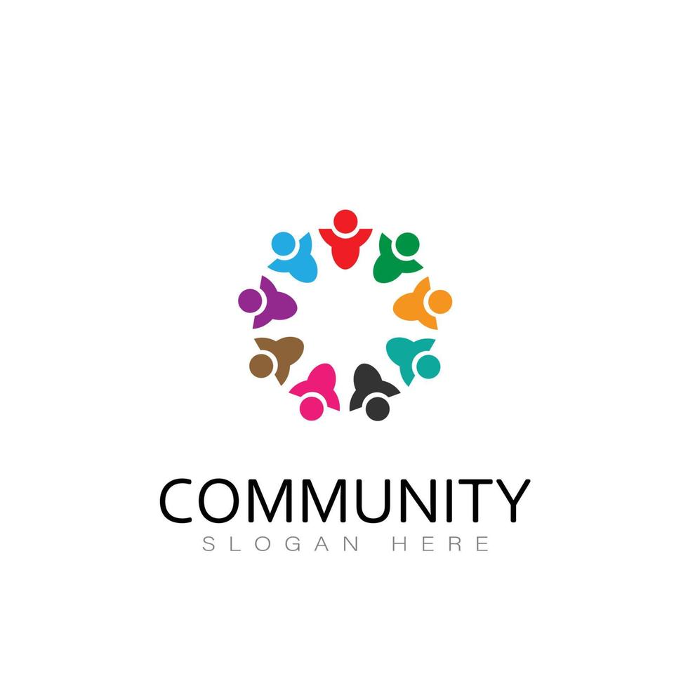 Gemeinschaft Logo Symbol Design Vektor Menschen