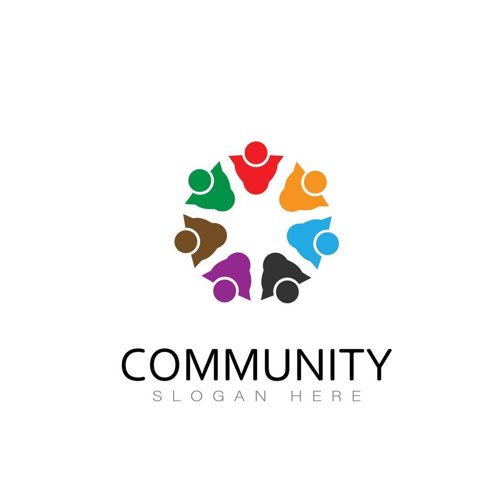 Gemeinschaft Logo Symbol Design Vektor Menschen