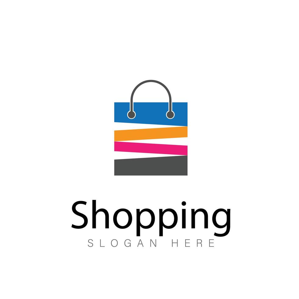 abstrakt Einkaufen Tasche. abstrakt Einkaufen Logo. online Geschäft Logo. vektor