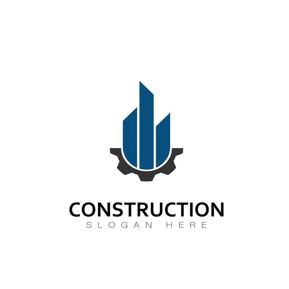 konstruktion byggnad logotyp ikon design vektor