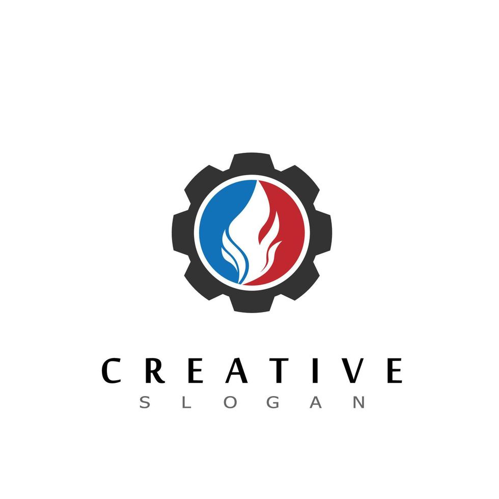 Flamme oder Feuer Logo Design Vektor