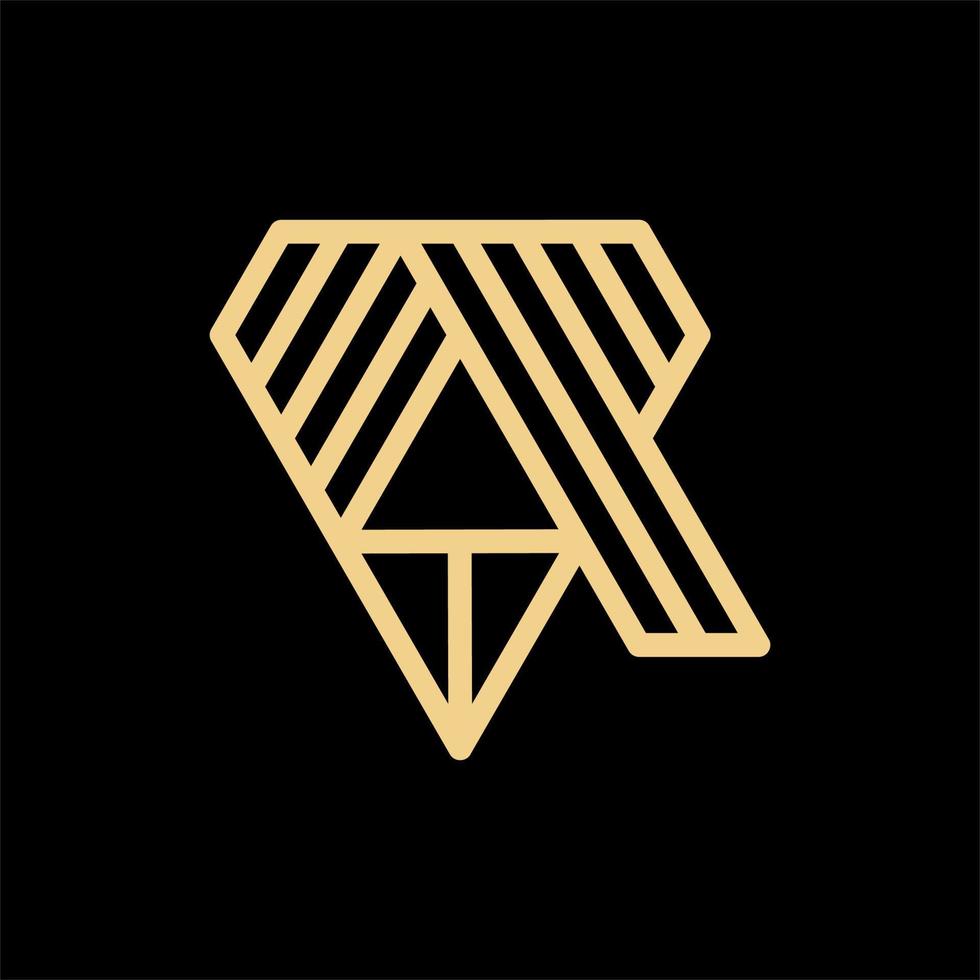 Brief ein Diamant einfach Linie modern Logo vektor