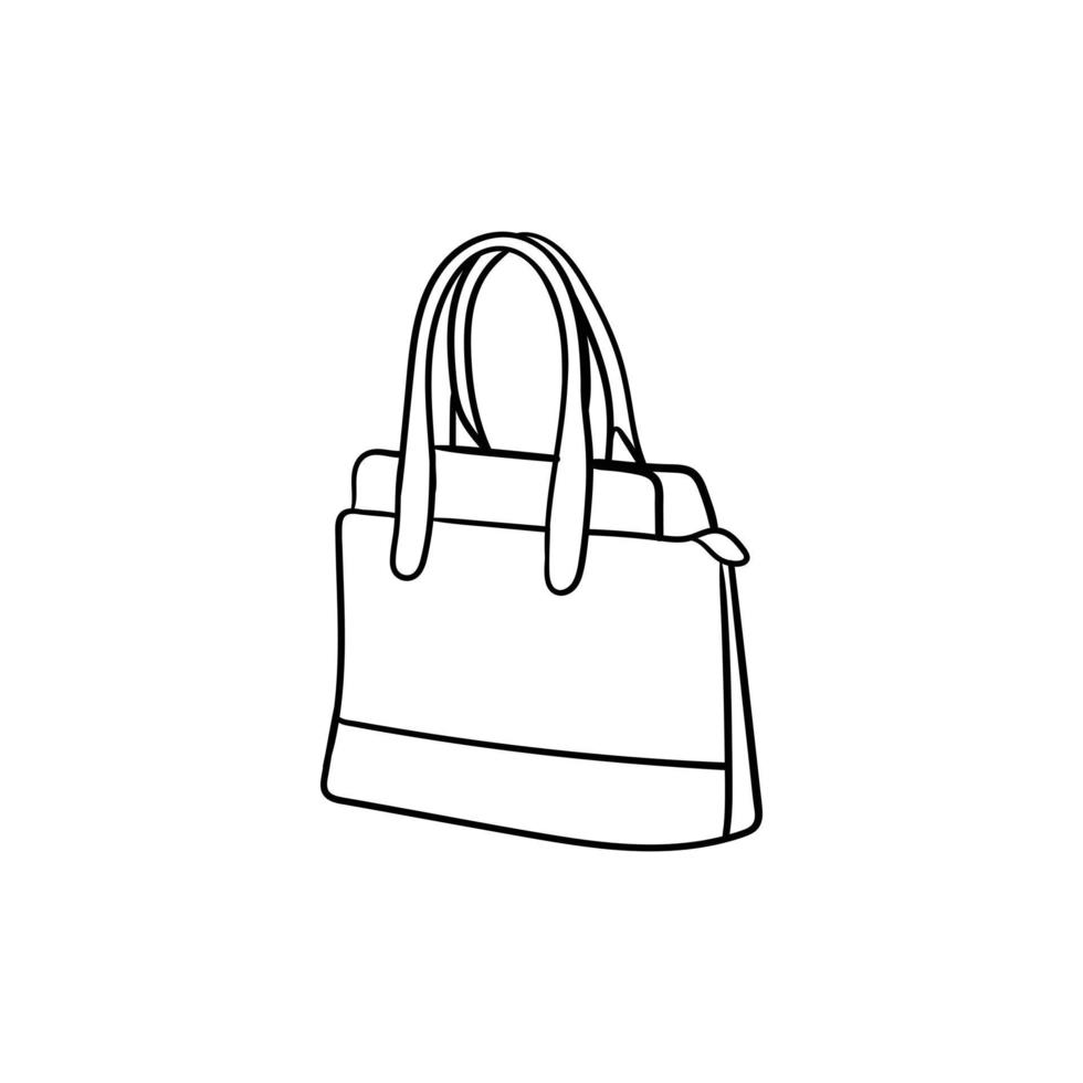 Tasche Einkaufen Linie modern kreativ Design vektor