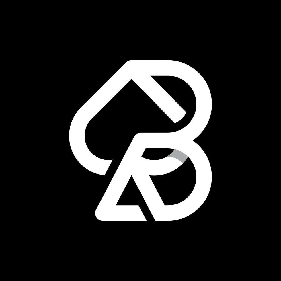 första brev b spade linje modern kreativ logotyp vektor