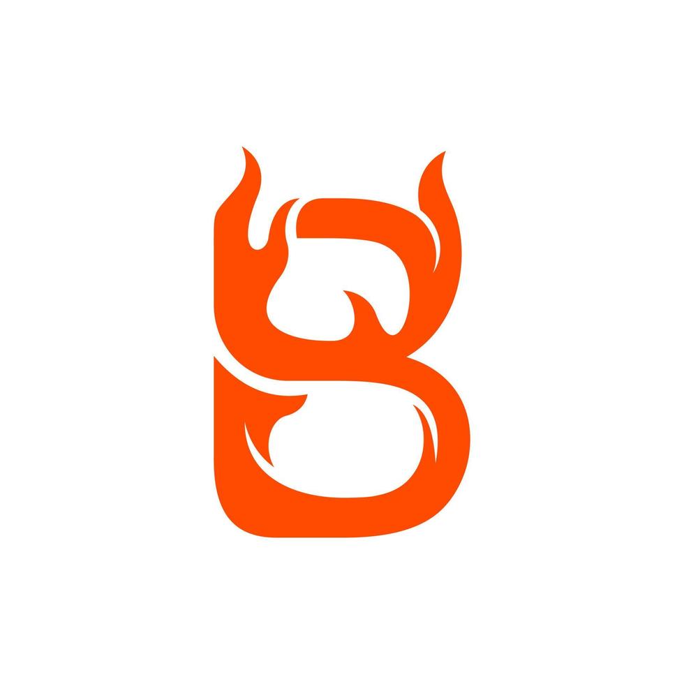 Brief b Feuer modern einfach kreativ Logo Design vektor