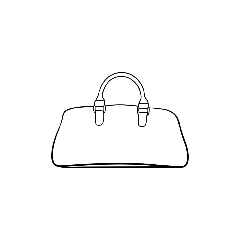 Handtasche Einkaufen Linie modern Design vektor