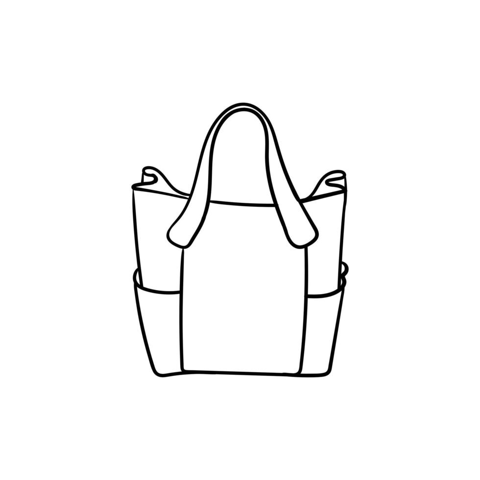 kvinna väska elegant översikt illustration design vektor