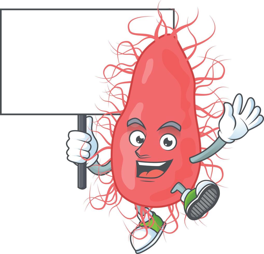 escherichia Karikatur Charakter vektor