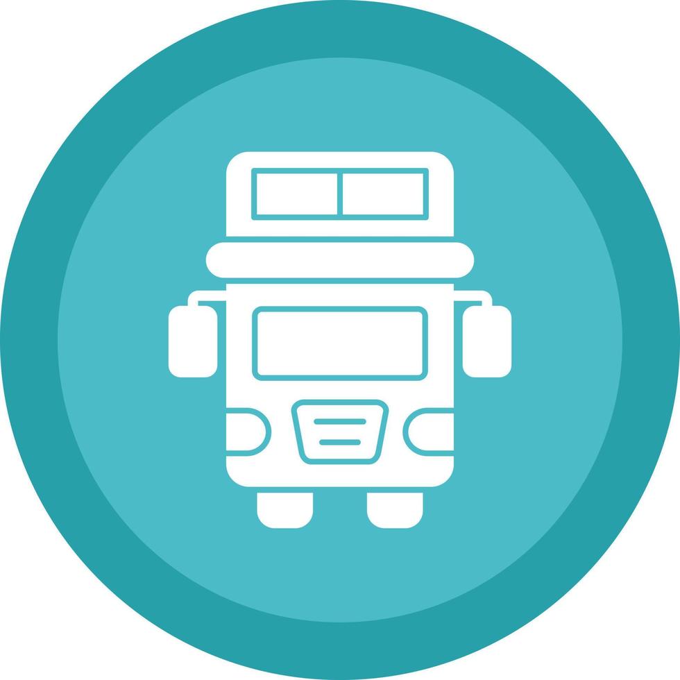 Doppeldecker-Bus-Vektor-Icon-Design vektor