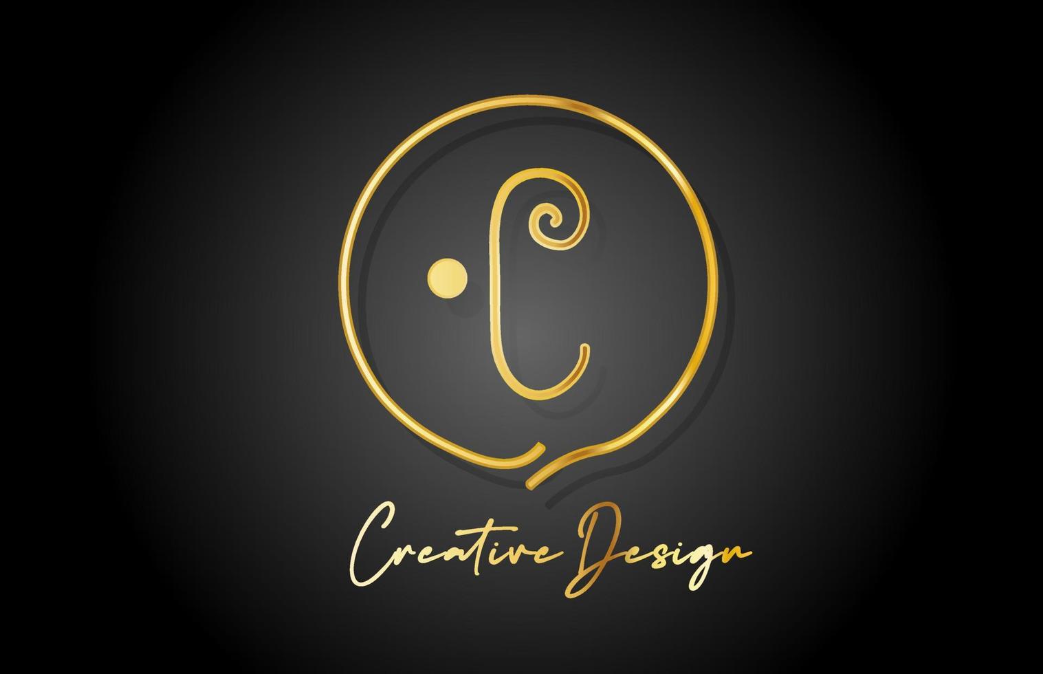 c Gold Gelb Alphabet Brief Logo Symbol Design mit Luxus Jahrgang Stil. golden kreativ Vorlage zum Unternehmen und Geschäft vektor