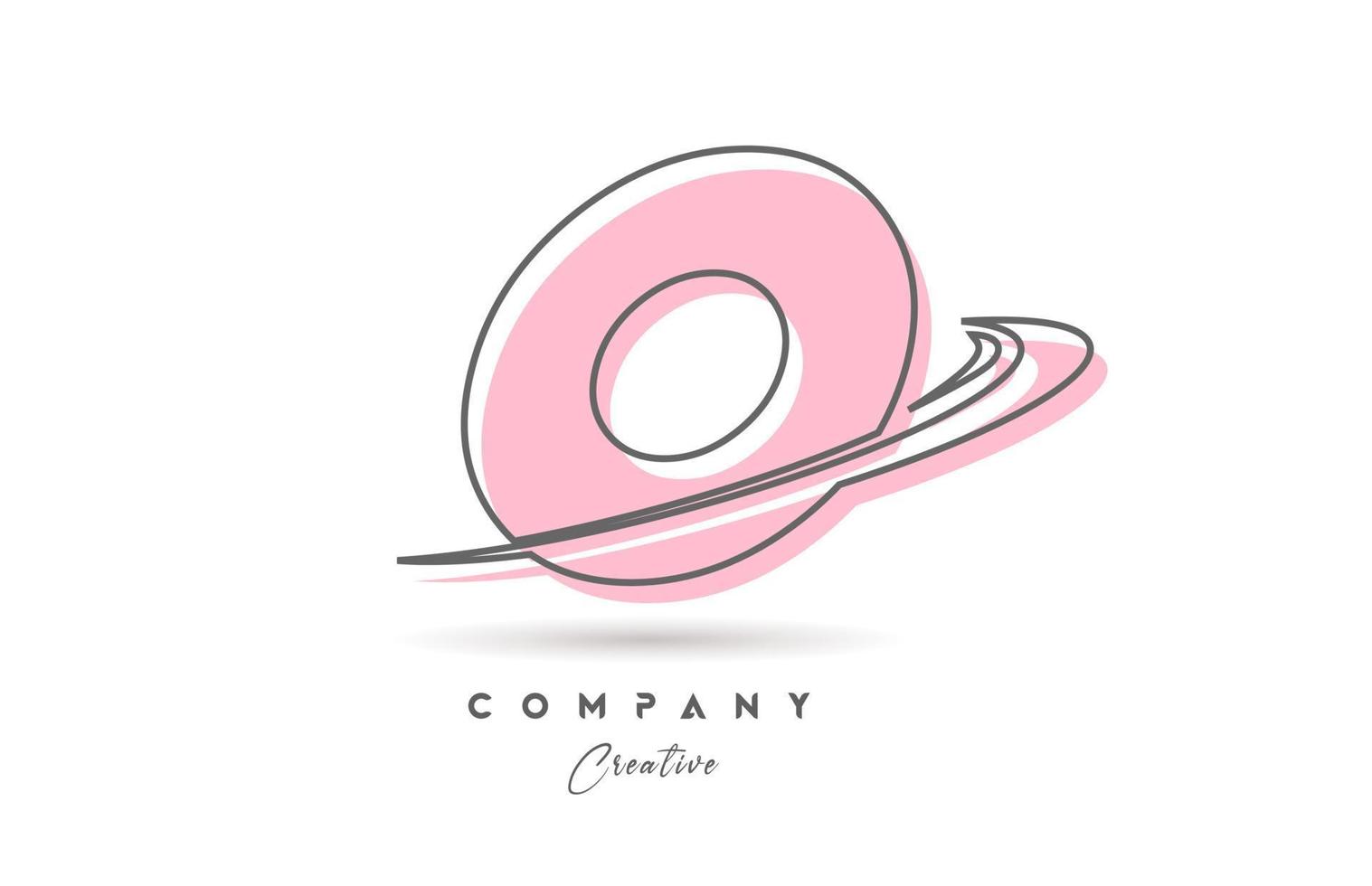 Ö Rosa grau Linie Alphabet Brief Logo Symbol Design mit rauschen. kreativ Vorlage zum Geschäft und Unternehmen vektor