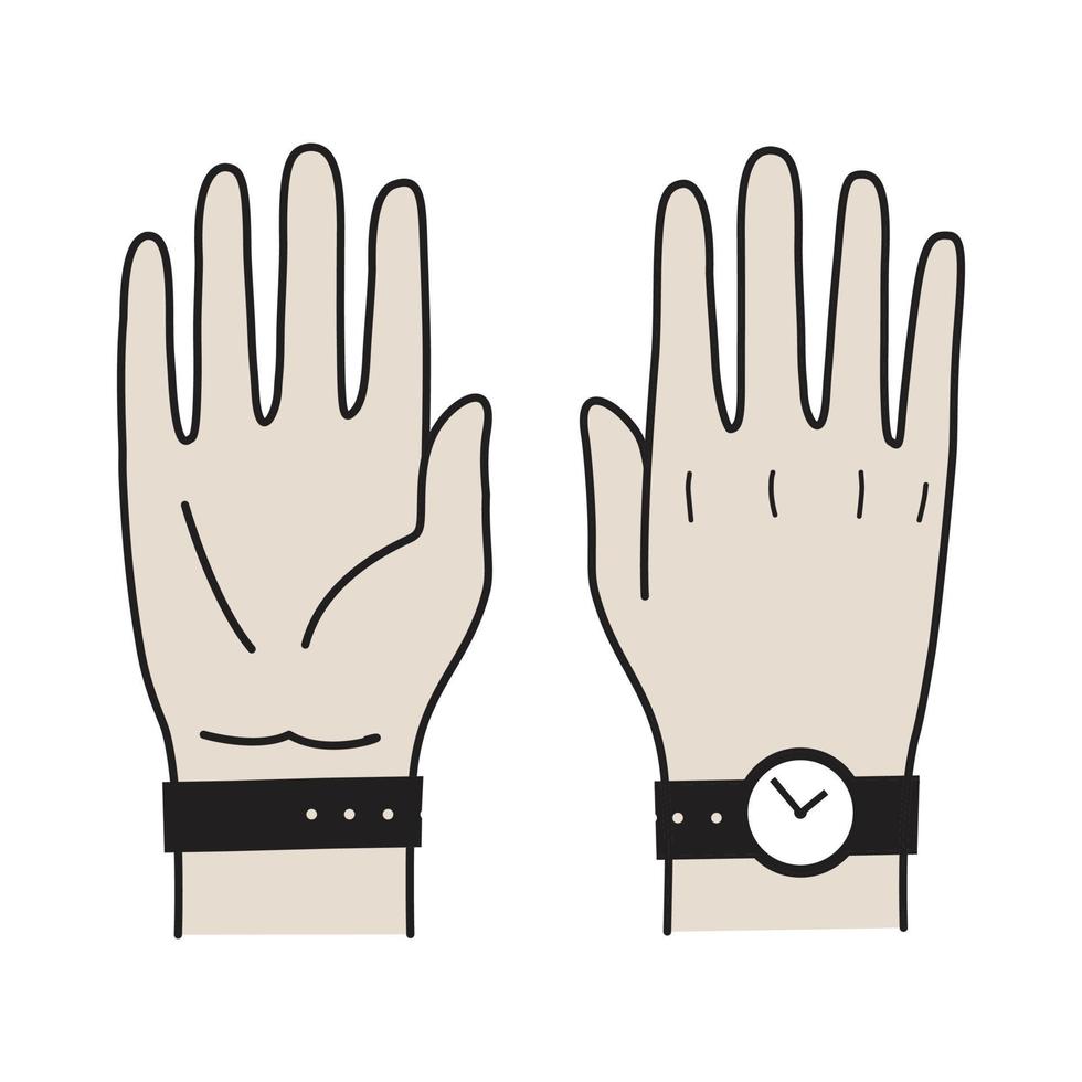 hand finger logotyp ikon vektor Kolla på illustration klotter
