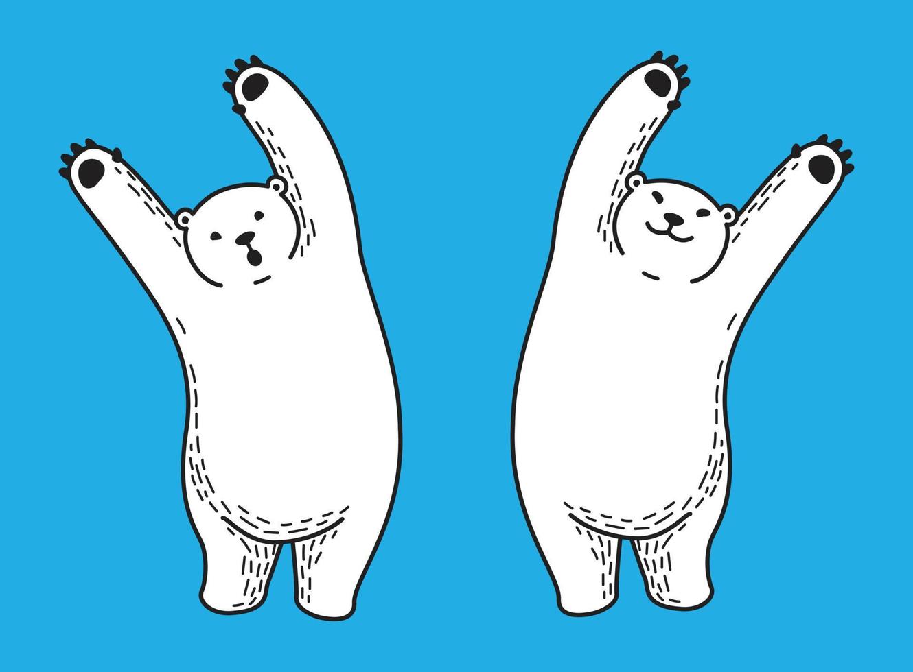 Bär Vektor Polar- Bär Symbol Logo tanzen Karikatur Charakter Illustration