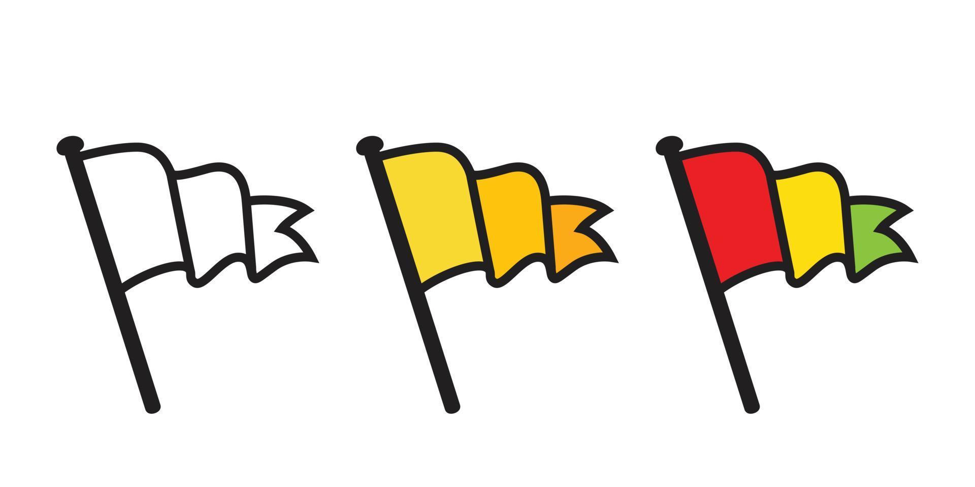 flagga vektor ikon logotyp klotter tecknad serie illustration symbol