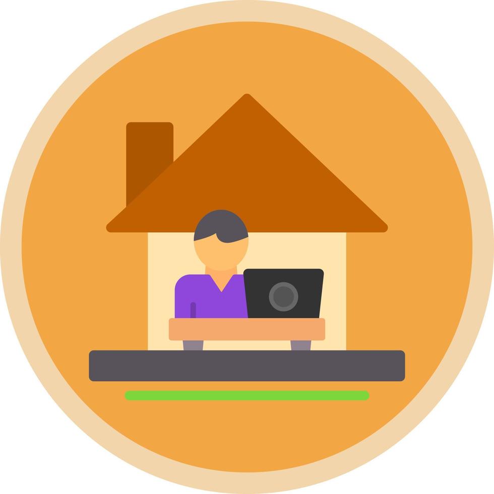 Arbeit von zu Hause aus Vektor-Icon-Design vektor