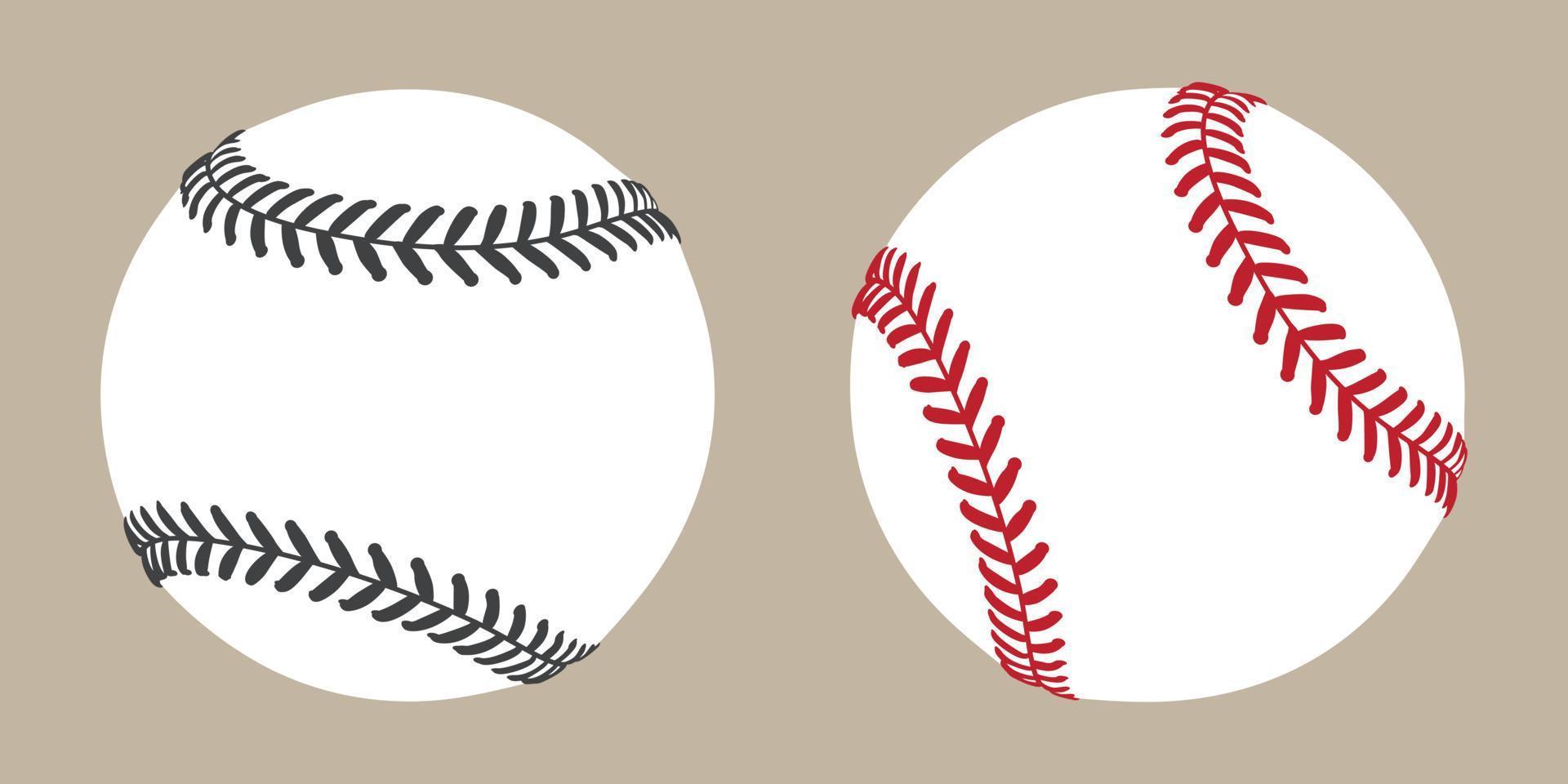 Baseball Vektor Ball Symbol Sanft Ball Tennis Illustration Charakter