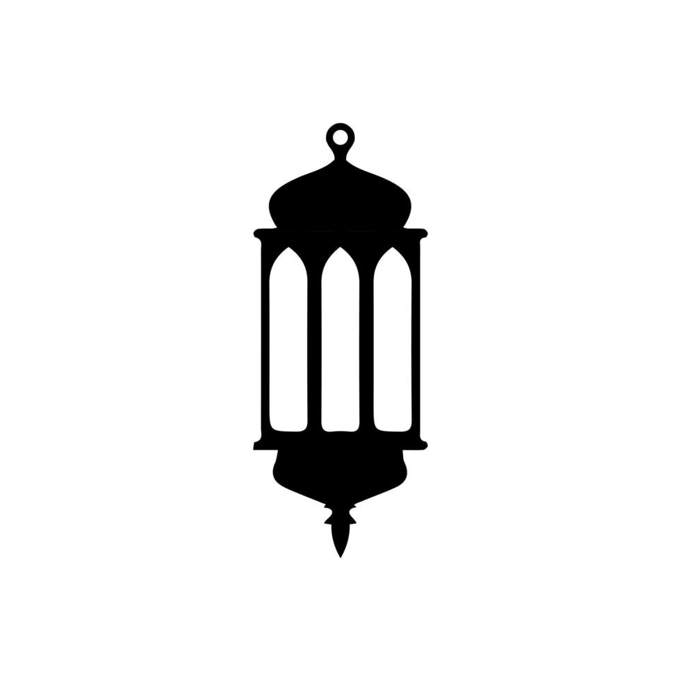 islamic lyktor illustration design, islamic silhuett dekoration mall vektor. prydnad islamic ramadan lykta symbol. platt arabicum ikon svart och vit, översikt vektor